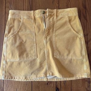 Yellow Corduroy Skirt from AE